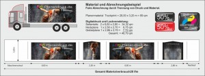 LKW-Planendruck Abrechnungsbeispiel